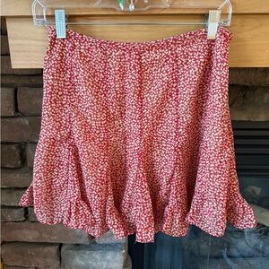 Dry Goods Dress Forum Los Angeles Red Floral Ruffle Skort Size Small